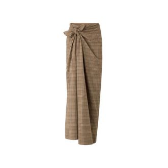 SOEUR Midi Skirts, female, Beige, Size: S Goa Checked Tie Skirt