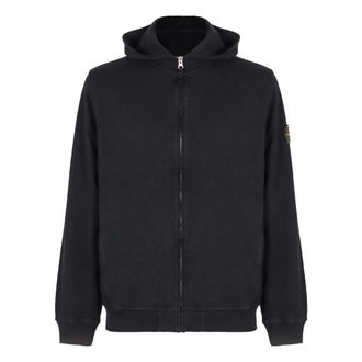Stone Island Zip-up Hooded Sweatshirt with Pockets - male - Stone Island - Zip-throughs - Blue - S - Sweatshirts & Hoodies