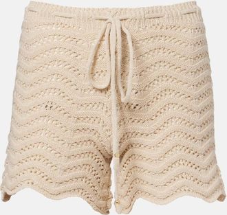Bananhot Kim crochet cotton-blend shorts