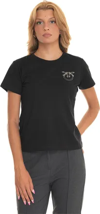 Tシャツ・カットソー PINKO Mark cotton blend t-shirt with combined top Nero Mark cotton blend t-shirt with combined top PINKO - Nugnes1920