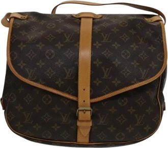 Louis Vuitton Pre-owned Cross Body Bags, female, Brown, Size: ONE SIZE Pre-owned Saumur 35 Shoulder Bag