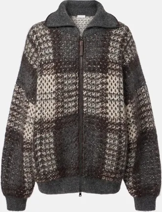Brunello Cucinelli Checked sequined cardigan