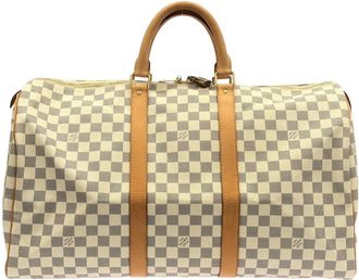Louis Vuitton Azur Coated Canvas Boston Bag (Pre-Owned)