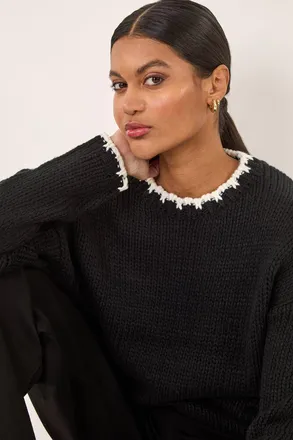 Roman Stitch Detail Soft Knit Jumper