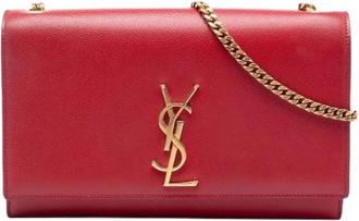 Saint Laurent Pre-owned Kate Crossbody Bag - Dames - Vintage Schoudertas - Rood - ONE Size - Leer - Vintage