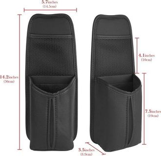 No Brand Portabotellas Lateral Para Asiento De Coche - Compatible Con Botellas De 770-1070 Ml - Bolsa De Almacenamiento Colgante De Gran Capacidad