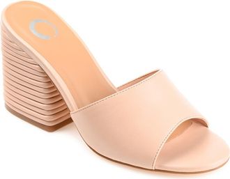 Journee Collection Leslee Peep-Toe Pump in Nude at Nordstrom Rack, Size 7.5