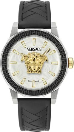 Versace Horloge Unisex Medusa Deco Gent Ve 9I00124 Zilver/Zwart - unisex - Horloges - Zwart - ONE Size - Accessoires
