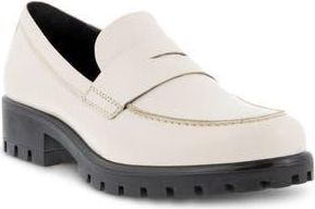 Ecco ModTray Penny Loafer in Limestone Leather at Nordstrom Rack, Size 6-6.5Us / 37Eu