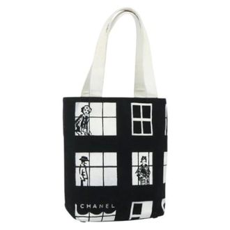Chanel Pre-owned Tote Bags, female, Black, Size: ONE SIZE Pre-owned Vintage Canvas Tote Bag