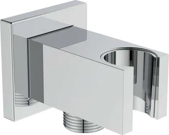 Ideal Codo De Conexi&oacute;n A Pared Ideal Rain Con Soporte De Ducha Cuadrado Cromado Ideal Standard
