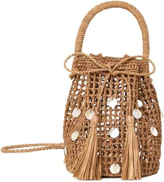 Alanui Precious Moments Rafia Bucket Bag-Donna