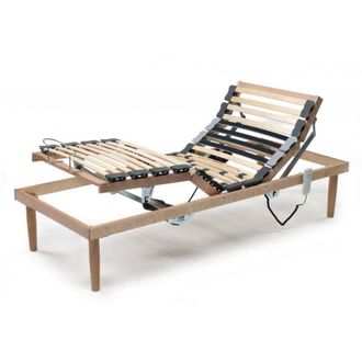 Talamo Italia Rete letto singolo Arby, Rete a doghe in legno con motore, 100% Made in Italy, Rete ortopedica reclinabile motorizzata, Cm 80x190h 34 - Talamo Italia