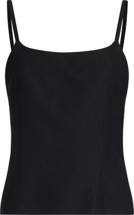 Brunello Cucinelli Fluid twill top with monili in Black at Nordstrom, Size Xx-Large Eu