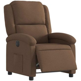 vidaXL Sill&oacute;n Reclinable El&eacute;ctrico De Tela Marr&oacute;n Vidaxl