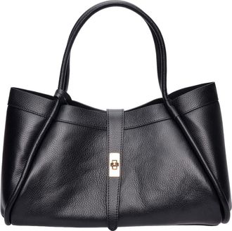 Luisa Vannini Zwart Rundleer Tas