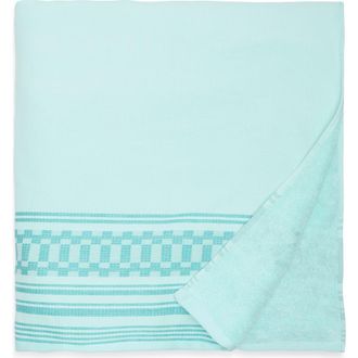 Nordstrom Rack Oversize Turkish Cotton Terry Beach Towel in Blue Glacier Multi at Nordstrom Rack