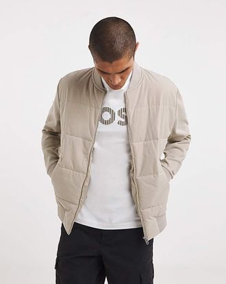 HUGO BOSS Mixed Jersey Bomber Jacket