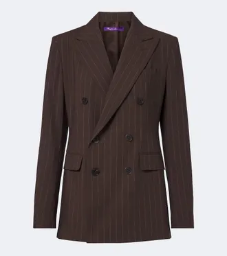 Ralph Lauren Collection Pinstripe double-breasted wool blazer