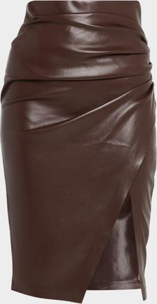 Generation Love Gina Gathered Vegan Leather Skirt