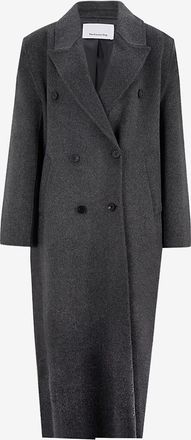 Frankie Shop Langer zweireihiger Mantel aus Wollmix Gaia