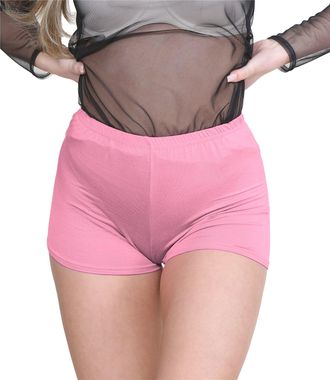 Janisramone Chic Mini Shorts for Women UK, Stretchable Hot Pants for Club, Dance, Gym & Cycling Running Shorts Womens Perfect for Summer Fashion Fitted Athletic S