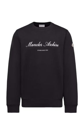 Moncler SIGNATURE LOGO SWEATSHIRT Size: XXL, colour: BLACK