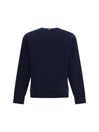 Thom Browne Colorblock with 4-Bar Detail Sweatshirt - White