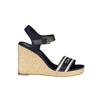Tommy Hilfiger Womens Espadrille Wedges Fw0fw03976 - Navy Recycled Material - Size EU 37