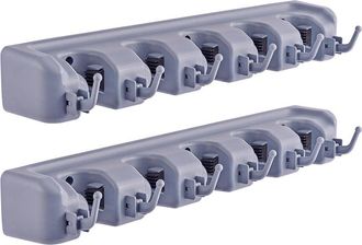 Sorbus Pack Of 2 Broom/Mop Wall Mounted Storage Organizers