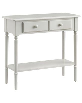 Leick Home Coastal Solid Wood Hall Console Table with Drawer Storage
