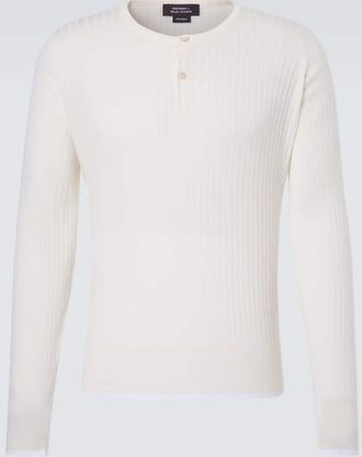 Wales Bonner Nile wool and cotton Henley shirt