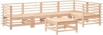 vidaXL 6 Piece Garden Lounge Set Solid Wood Pine vidaXL