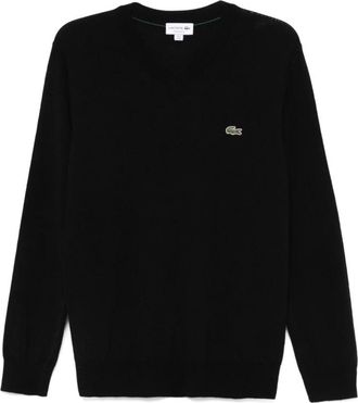 Lacoste V-hals Truien - Heren - V-hals truien - Zwart - M - Wol - Truien & Vesten