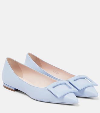 Roger Vivier Gommettine Ball leather ballet flats