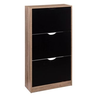 5five Simply Smart Zapatero De 3 Cajones Efecto Roble Negro - 5five