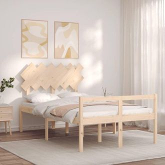 vidaXL Senior Bed without Mattress Small Double Solid Wood Vidaxl