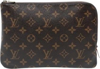 Louis Vuitton Pre-owned Clutches, female, Brown, Size: ONE SIZE Pre-owned Canvas Clutch