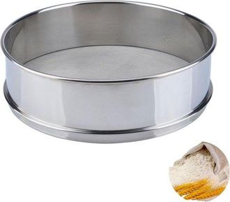 OEM Tamiz Para Harina, Malla 150, Tamiz Redondo De Acero Inoxidable, Az&uacute;car Glas, Pan, Pasteles Y Pizza, 35 Cm