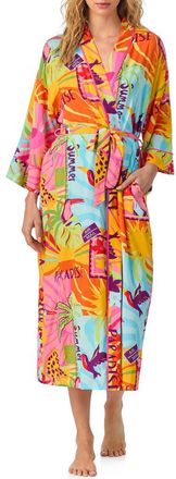 Room Service PJs Print Longline Robe in Multi Pattern at Nordstrom, Size Small