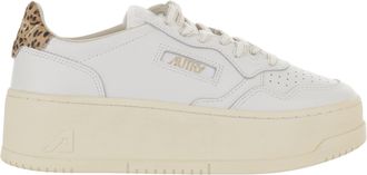 Autry Medalist Platform Sneakers With Animal-Print Heel Tab