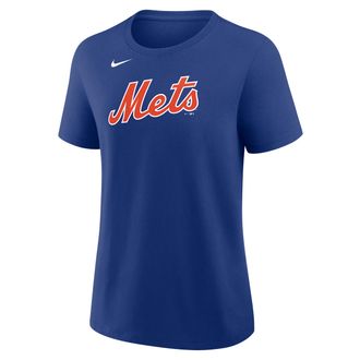 Nike New York Mets Wordmark Nike Womens MLB T-Shirt in Blue | 01K94EWNME-M3X