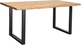 Home Heavenly Mesa comedor roble salvaje y patas metal u 160x90 cm