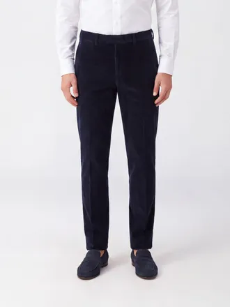 BRIGLIA 1949 Slim Fit Cotton Velvet Chino Trousers
