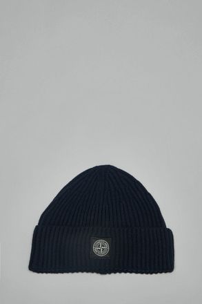 Stone Island Beanie with Compass Logo Patch