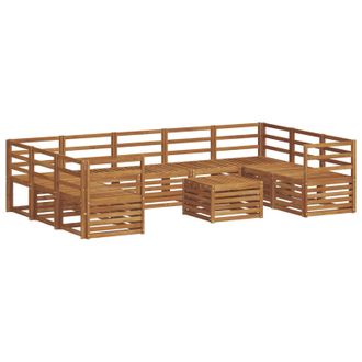 vidaXL Conjunto De Sof&aacute;s De Exterior 10 Uds. Natural Vidaxl