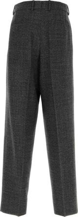 Dolce & Gabbana Mens Two-Tone Wool Trousers Gray Virgin