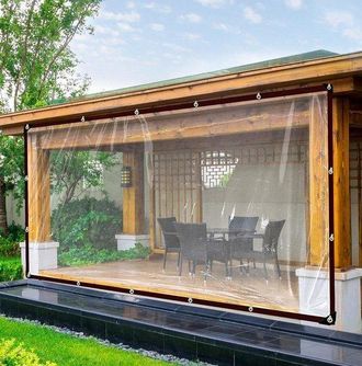 OEM Lona Impermeable Transparente Resistencia 2 X 3 Metros, L&aacute;mina Pl&aacute;stico Ojales Met&aacute;licos, Pel&iacute;cula Transparente Invernadero Cubierta Impermeable