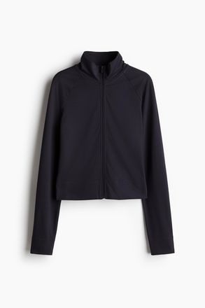 H&M Weiche Jacke mit Frontreissverschluss - Schwarz