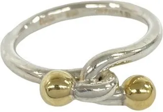 Tiffany & Co. Gold Silver Yellow Gold (18K) Silver 925 Band Ring (Pre-Owned)